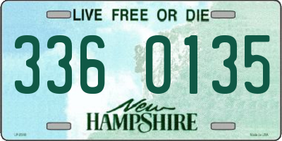 NH license plate 3360135