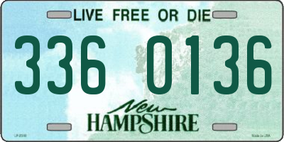 NH license plate 3360136