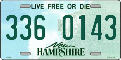 NH license plate 3360143