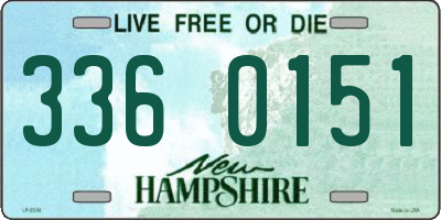 NH license plate 3360151