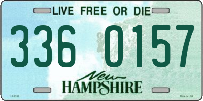 NH license plate 3360157