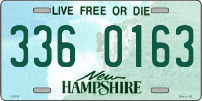 NH license plate 3360163