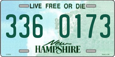 NH license plate 3360173