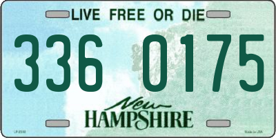 NH license plate 3360175