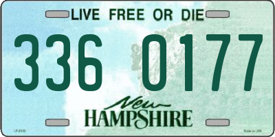 NH license plate 3360177