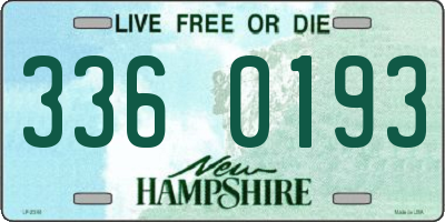 NH license plate 3360193