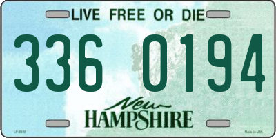 NH license plate 3360194