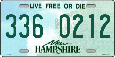 NH license plate 3360212