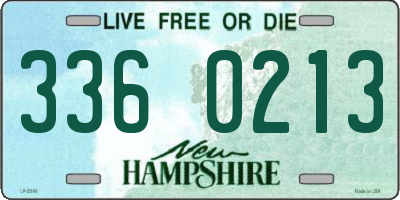 NH license plate 3360213