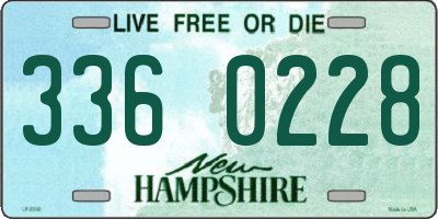 NH license plate 3360228