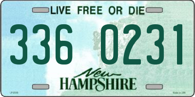 NH license plate 3360231