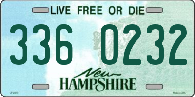 NH license plate 3360232