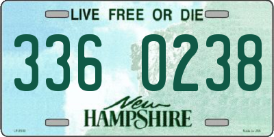 NH license plate 3360238