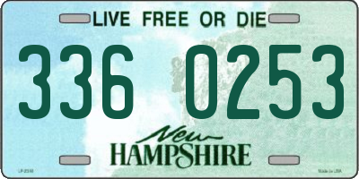 NH license plate 3360253