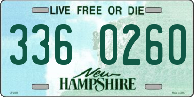 NH license plate 3360260