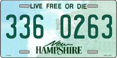 NH license plate 3360263