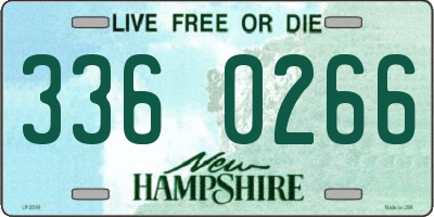 NH license plate 3360266