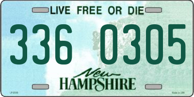 NH license plate 3360305