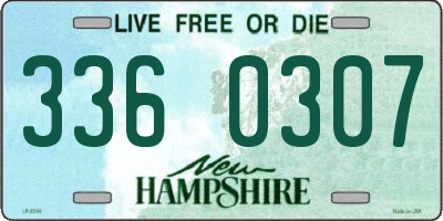 NH license plate 3360307