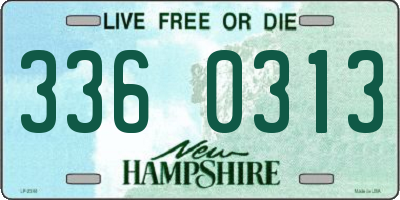 NH license plate 3360313