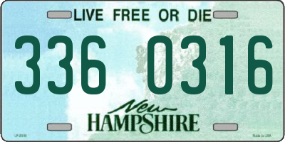 NH license plate 3360316