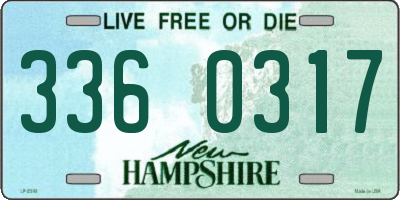 NH license plate 3360317