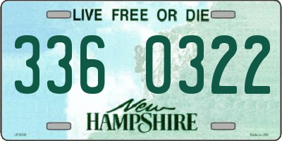 NH license plate 3360322