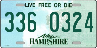 NH license plate 3360324