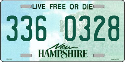 NH license plate 3360328