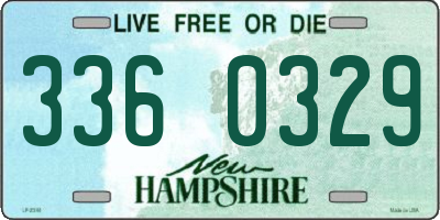 NH license plate 3360329