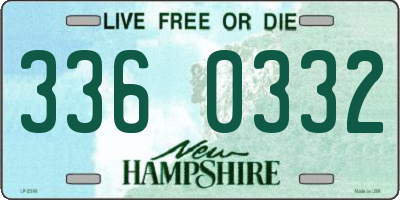 NH license plate 3360332