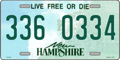NH license plate 3360334