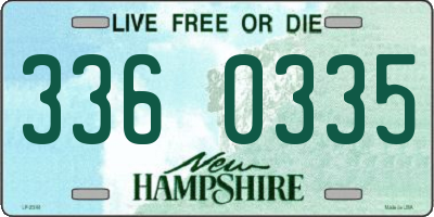 NH license plate 3360335