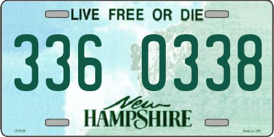 NH license plate 3360338