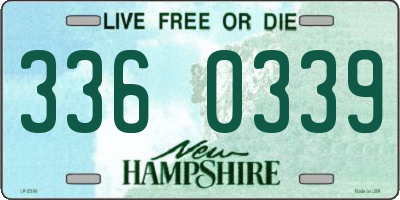 NH license plate 3360339