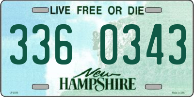 NH license plate 3360343