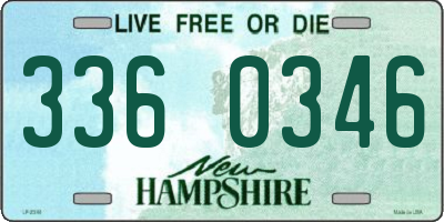 NH license plate 3360346