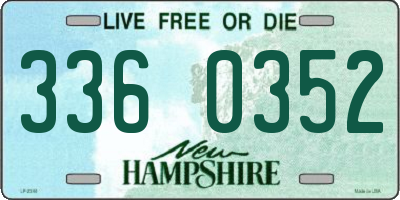 NH license plate 3360352