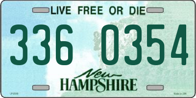 NH license plate 3360354