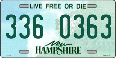 NH license plate 3360363