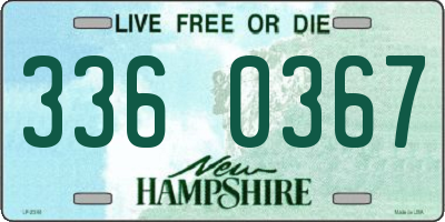 NH license plate 3360367
