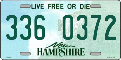NH license plate 3360372