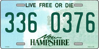 NH license plate 3360376