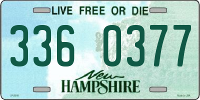 NH license plate 3360377