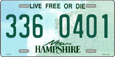 NH license plate 3360401