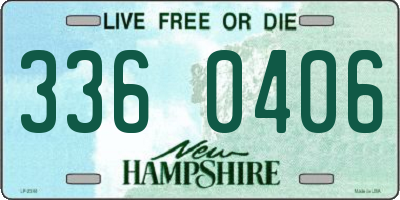 NH license plate 3360406