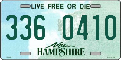 NH license plate 3360410