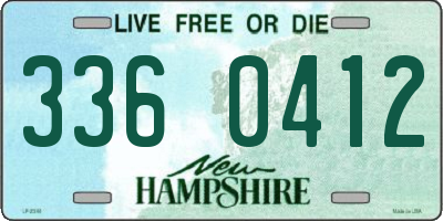 NH license plate 3360412