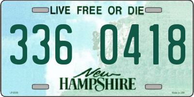 NH license plate 3360418