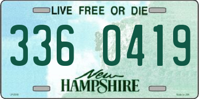 NH license plate 3360419